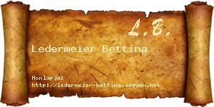 Ledermeier Bettina névjegykártya